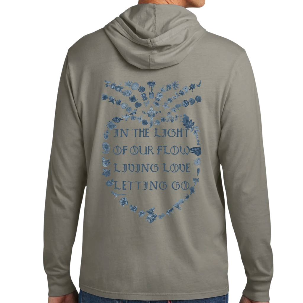 LOVE BE HERE Organic Cotton Mineral Dye Hoodie Tee