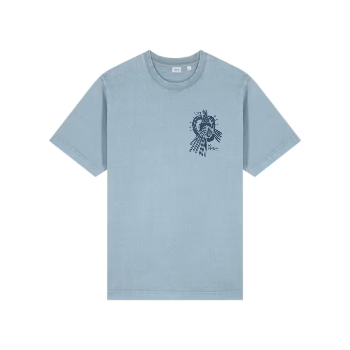 LOVE BE HERE Vintage Garment Dyed Freestyler Organic Heavyweight Tee