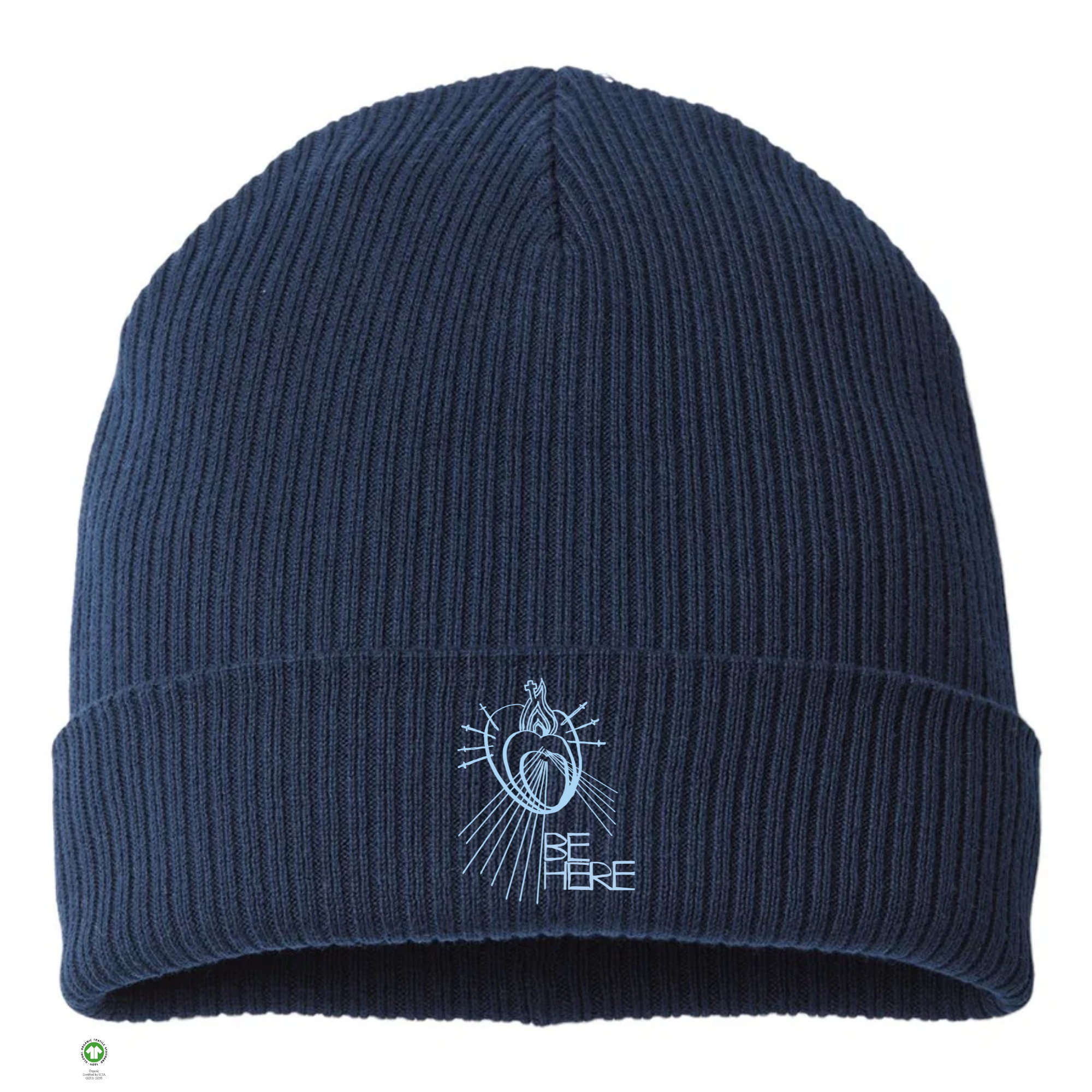 BE HERE Organic Cotton Cuffed Beanie