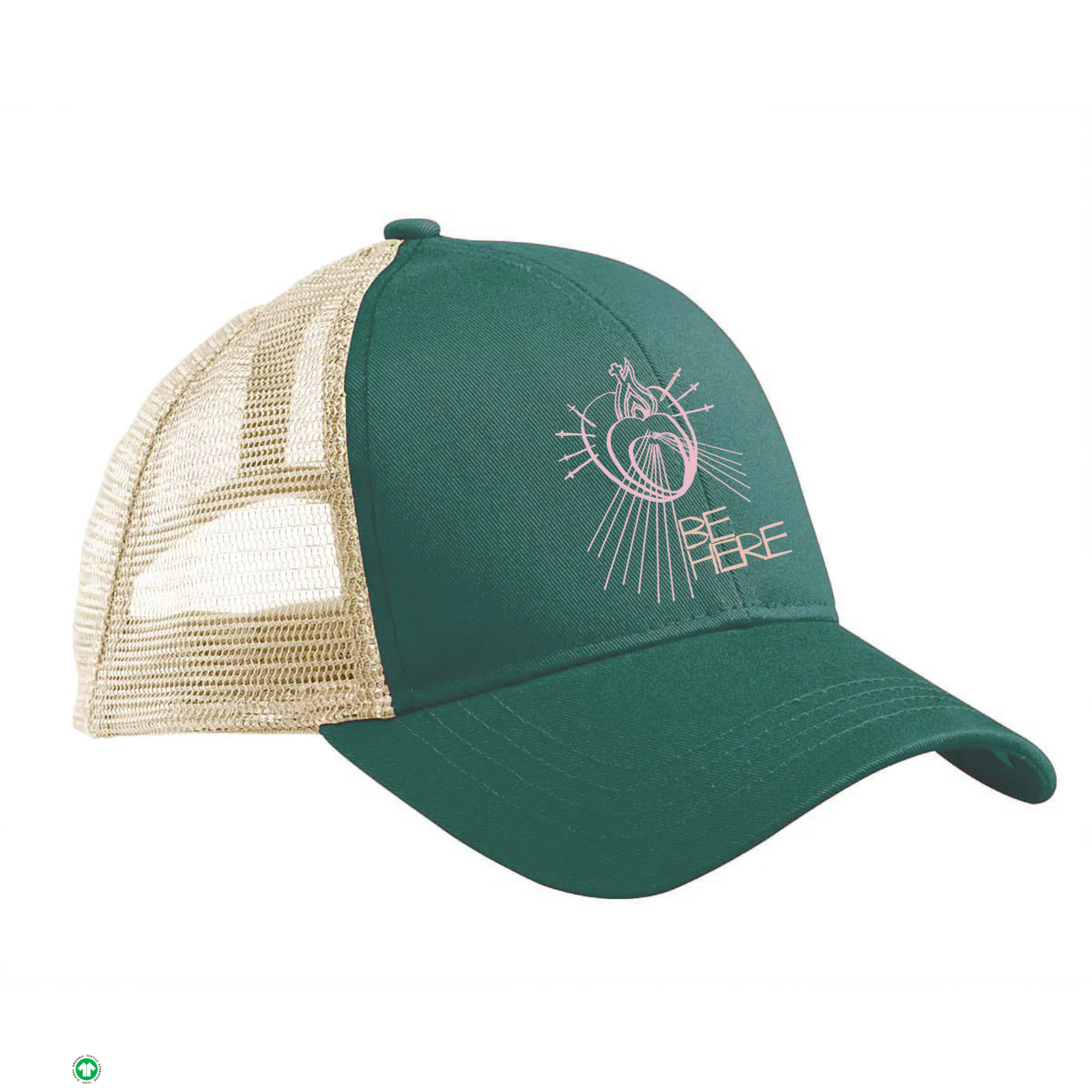 BE HERE Organic Trucker Hat 6-panel