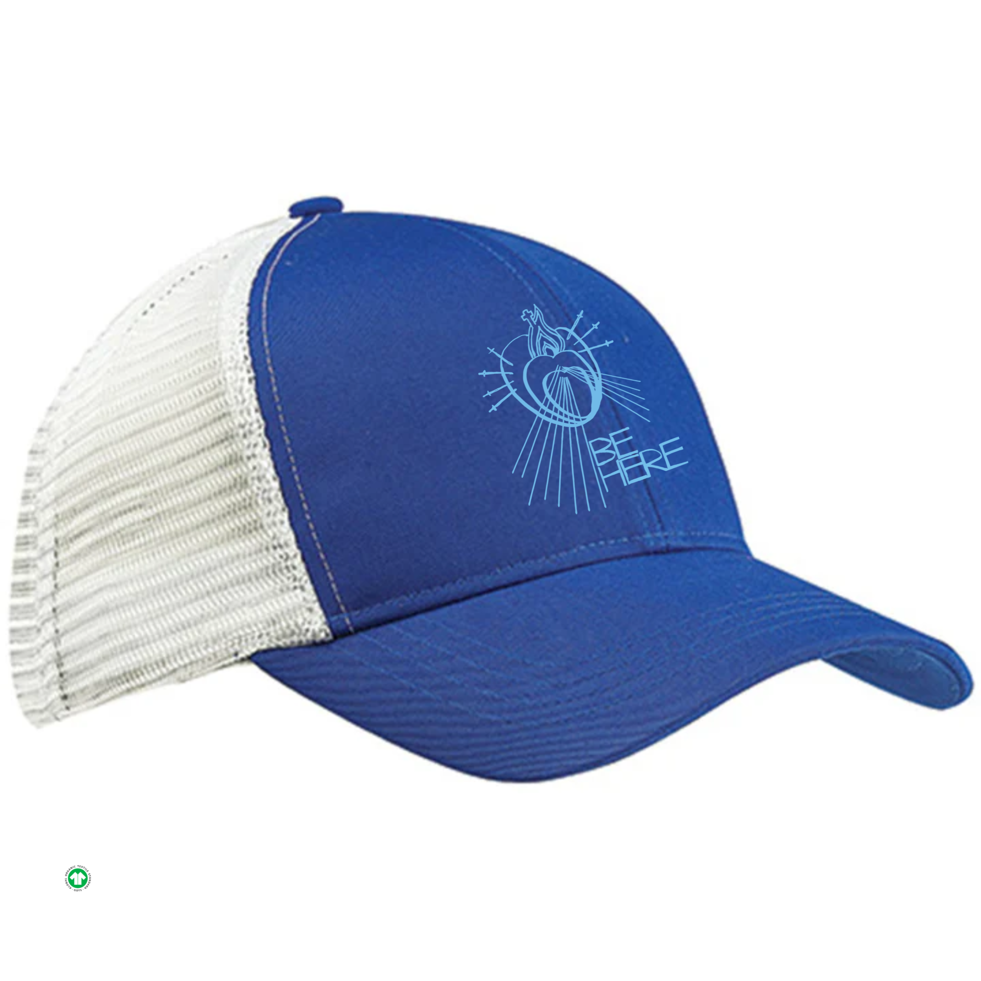 BE HERE Organic Trucker Hat 6-panel