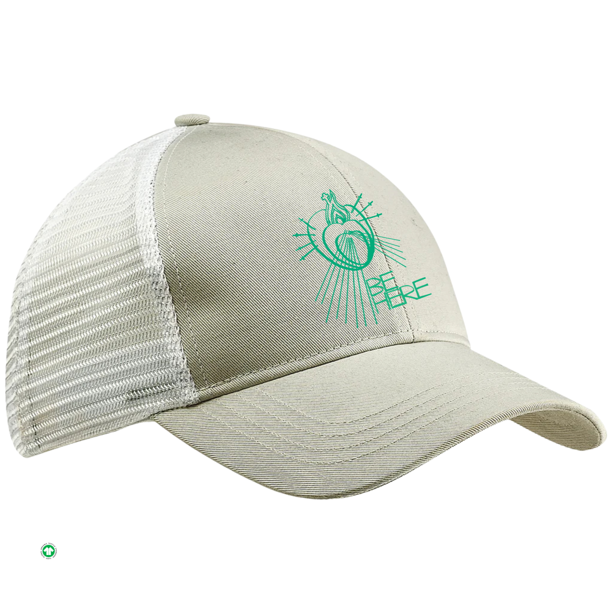 BE HERE Organic Trucker Hat 6-panel