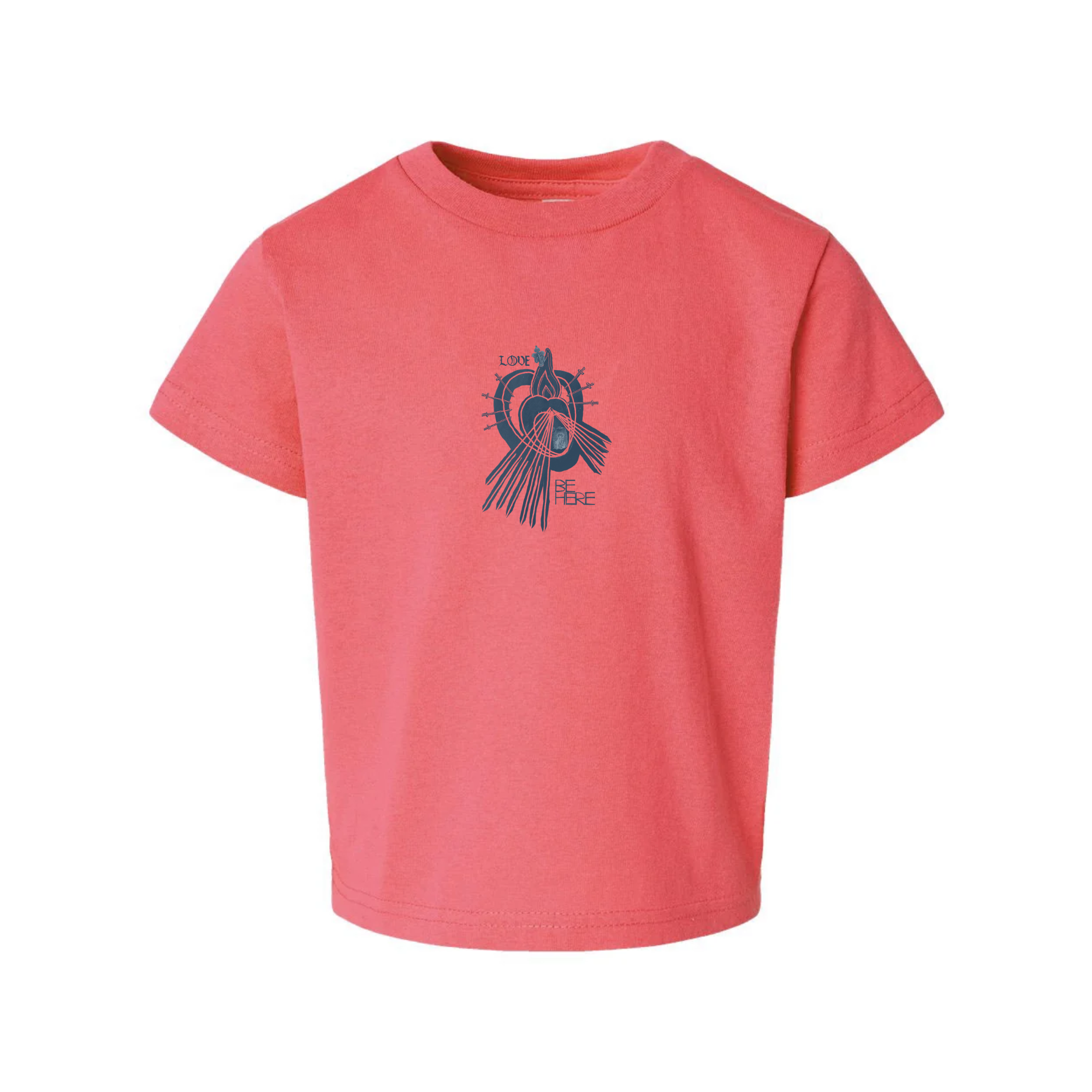 LOVE BE HERE Toddler Organic Short Sleeve Crew Tee
