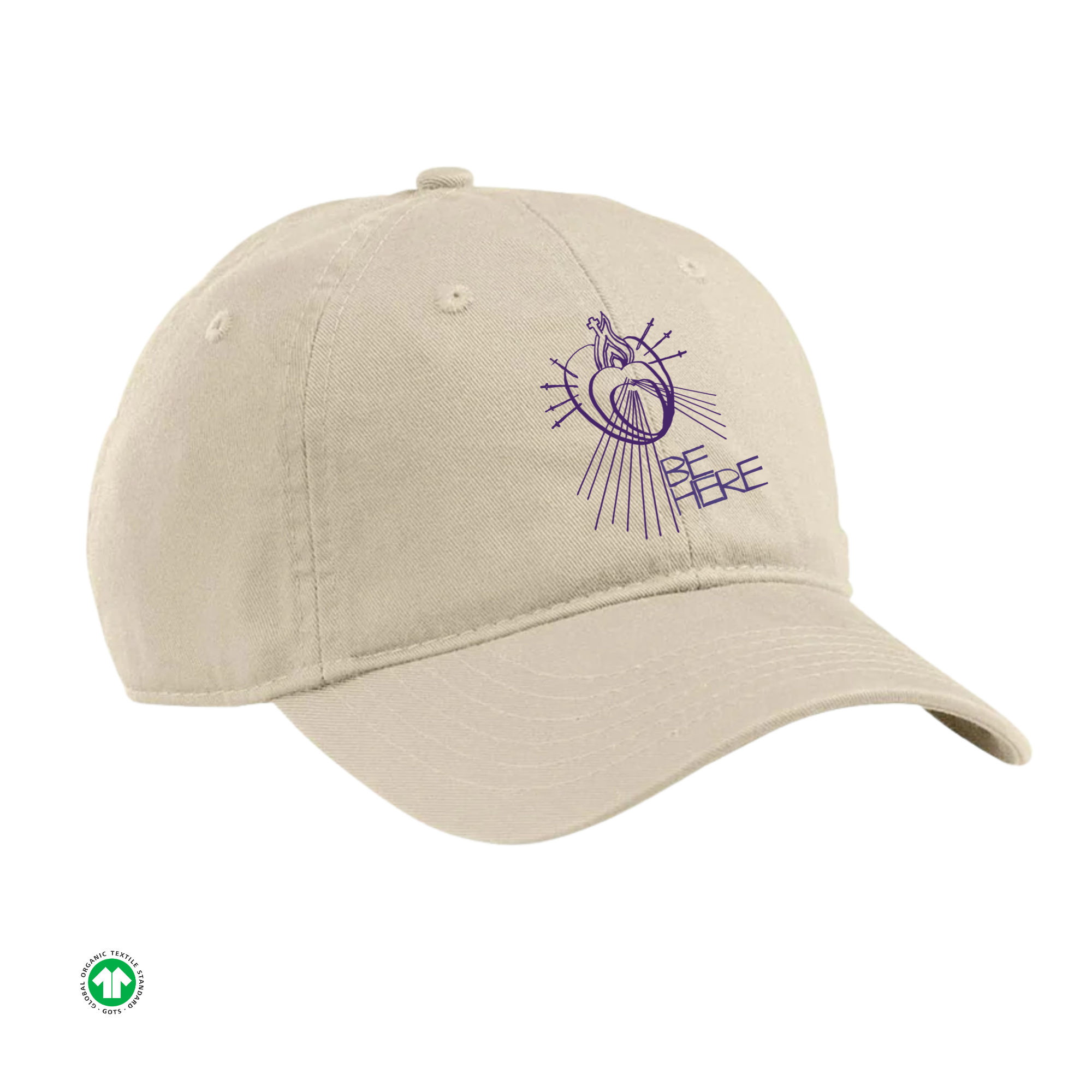 BE HERE Organic Unstructured Baseball Cap 6-panel