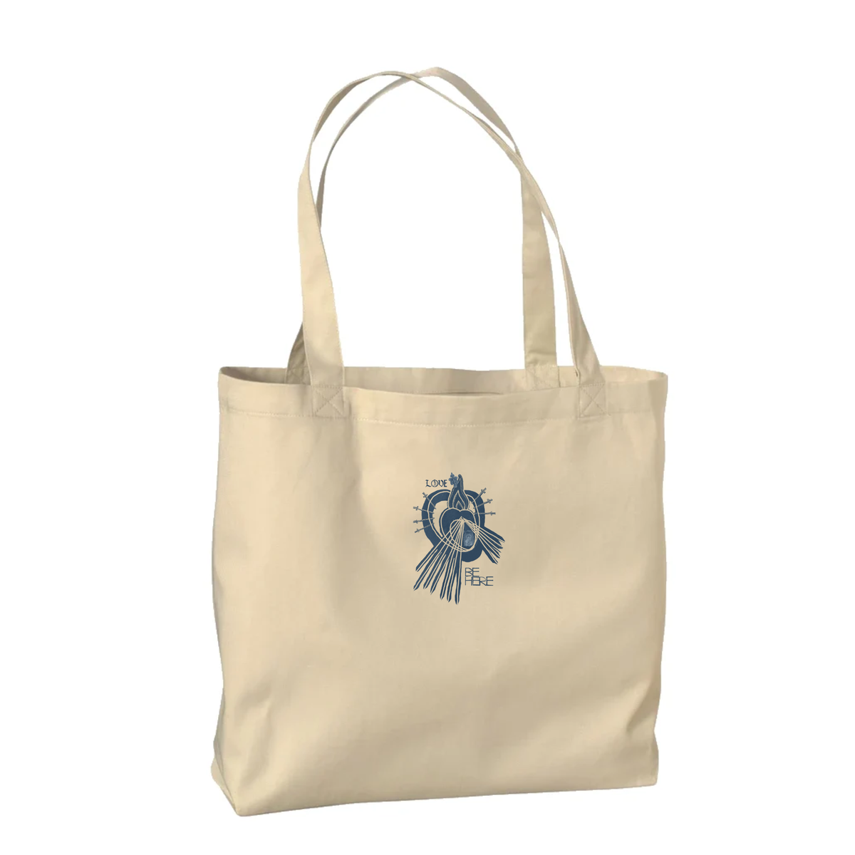 LOVE BE HERE Organic Large Tote