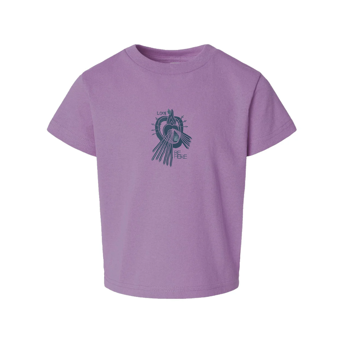 LOVE BE HERE Toddler Organic Short Sleeve Crew Tee