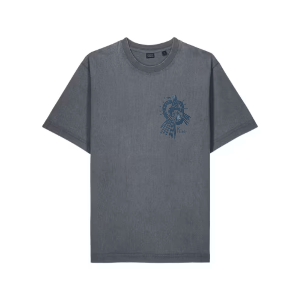 LOVE BE HERE Vintage Garment Dyed Freestyler Organic Heavyweight Tee