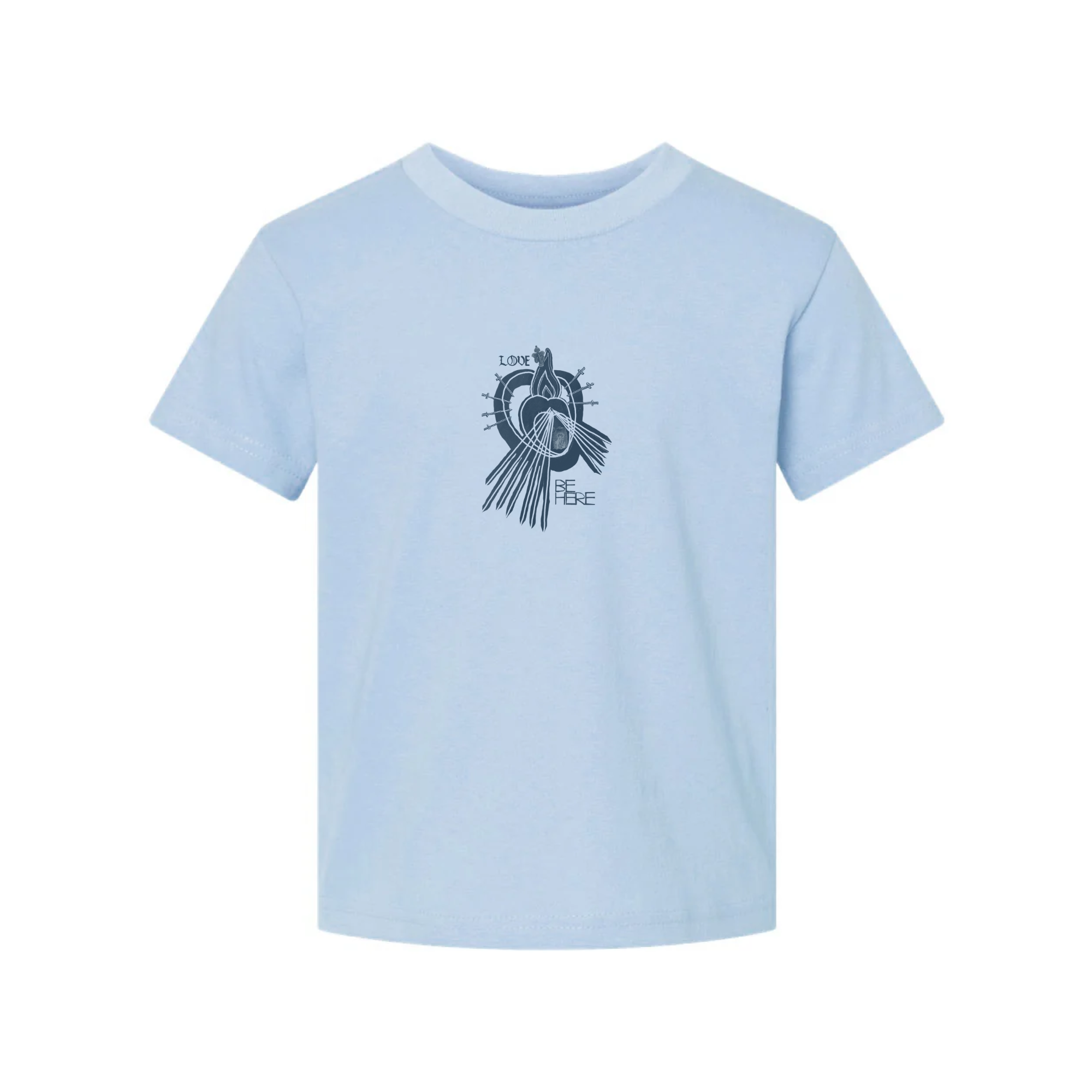 LOVE BE HERE Toddler Organic Short Sleeve Crew Tee