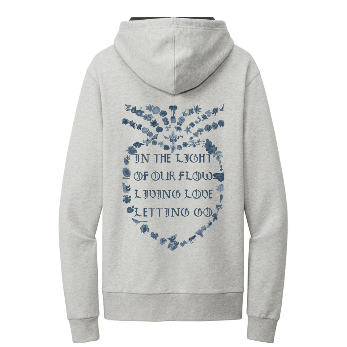 LOVE BE HERE  Organic French Terry Full-Zip Hoodie