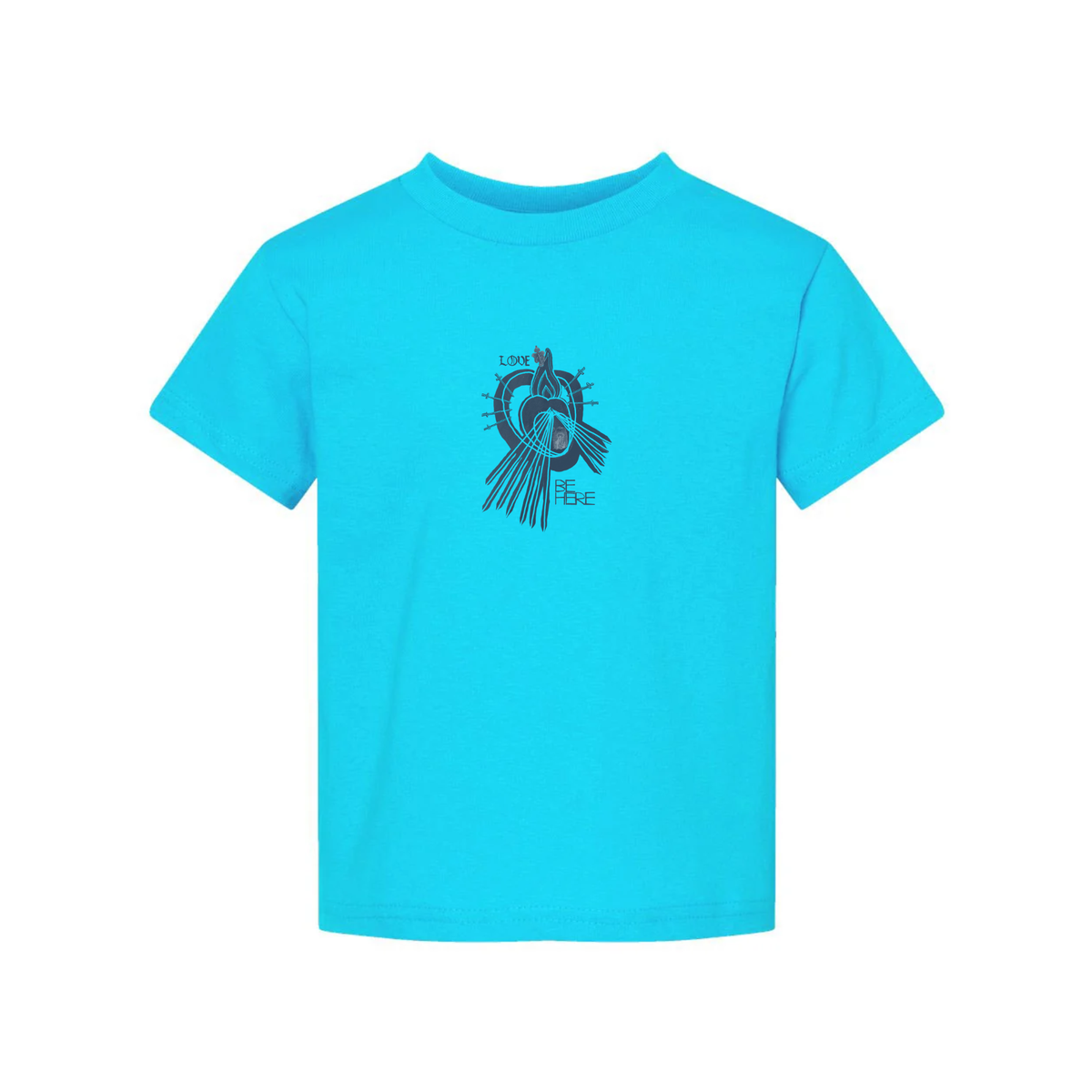 LOVE BE HERE Toddler Organic Short Sleeve Crew Tee