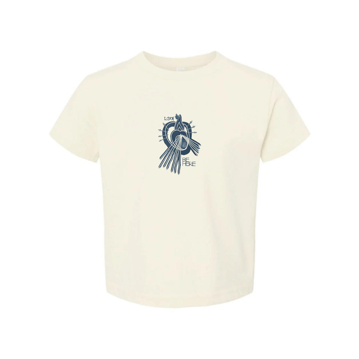 LOVE BE HERE Toddler Organic Short Sleeve Crew Tee