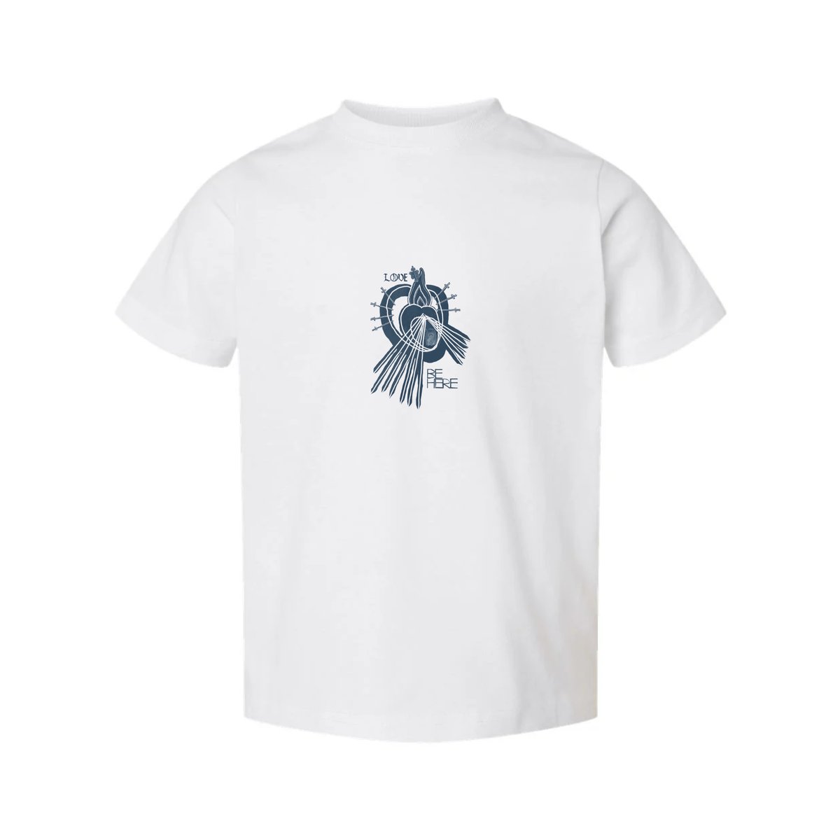 LOVE BE HERE Toddler Organic Short Sleeve Crew Tee
