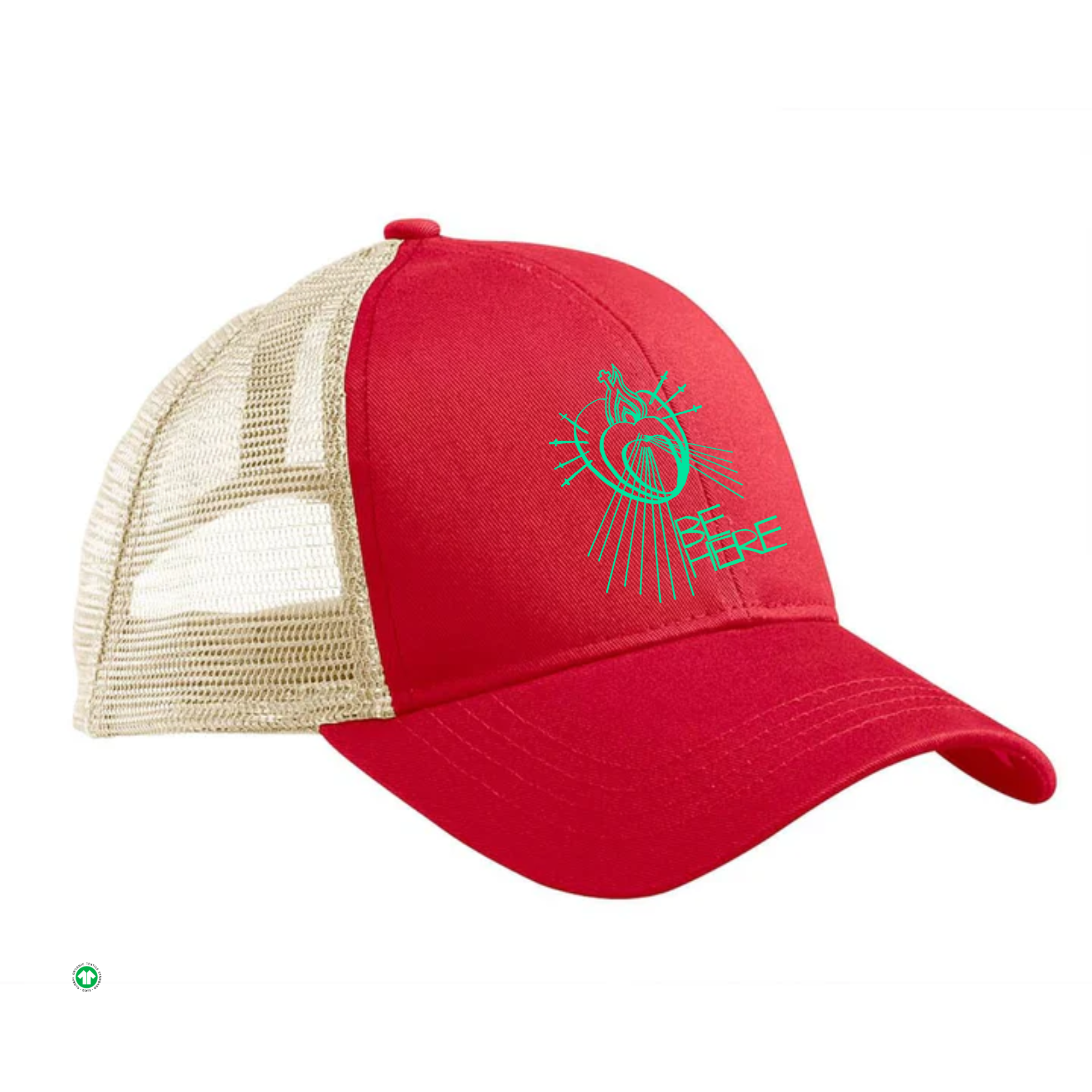 BE HERE Organic Trucker Hat 6-panel