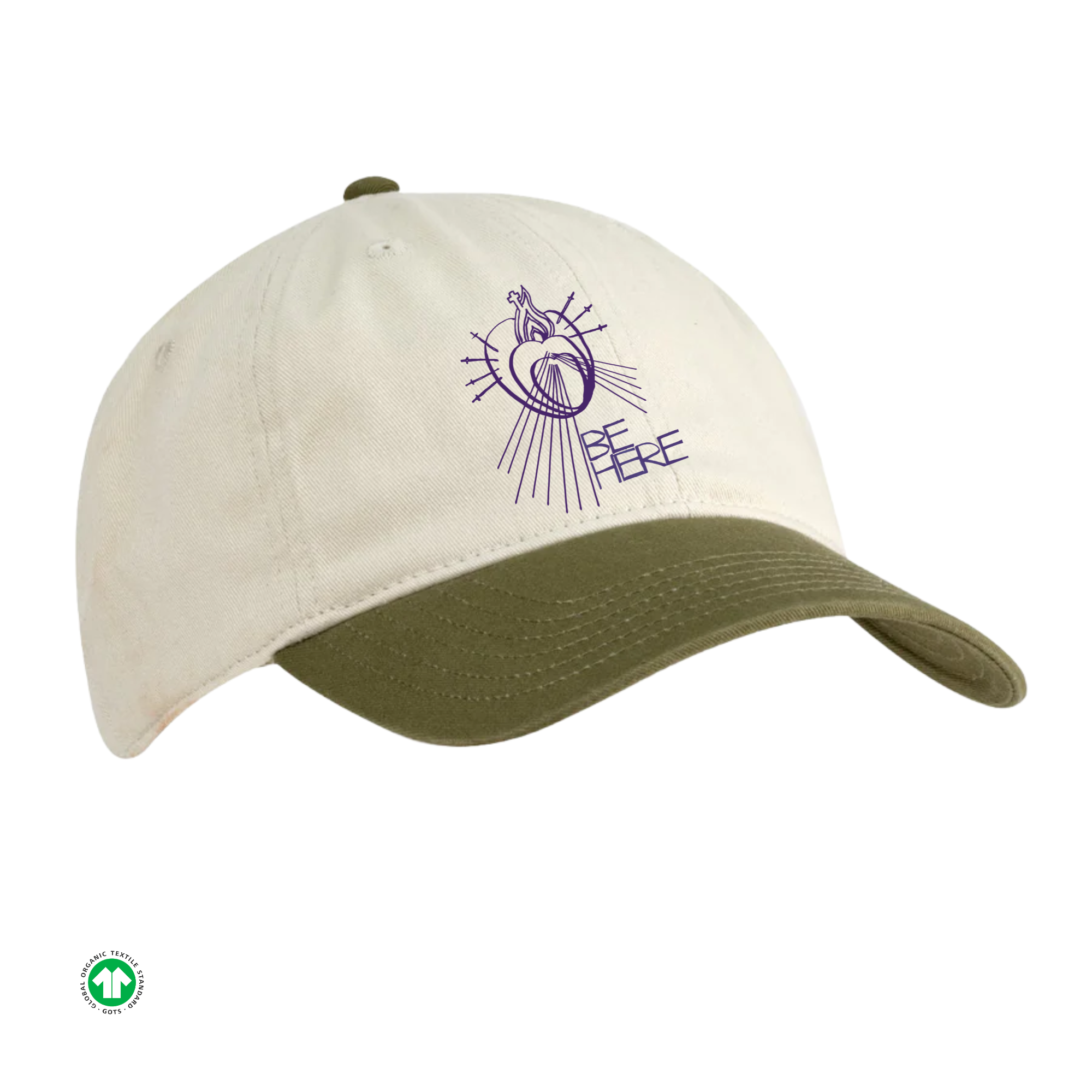 BE HERE Organic Unstructured Baseball Cap 6-panel