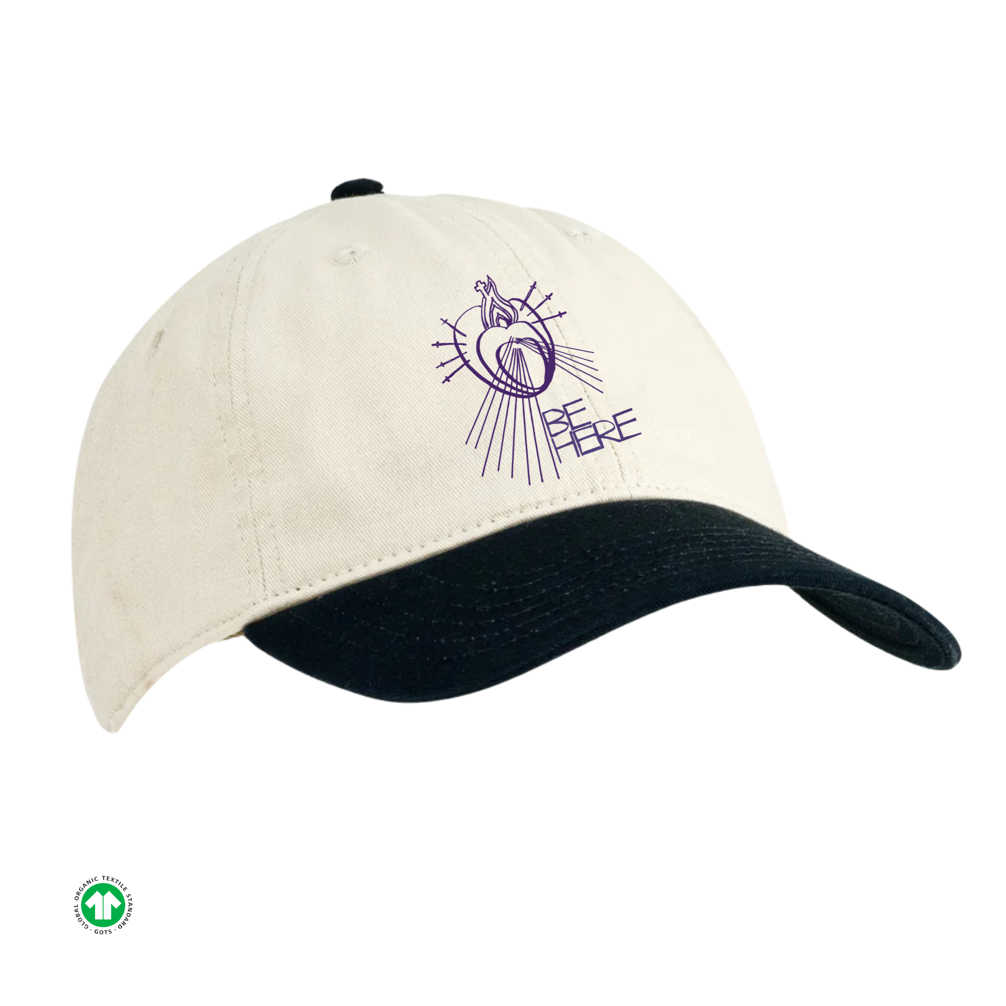 BE HERE Organic Unstructured Baseball Cap 6-panel
