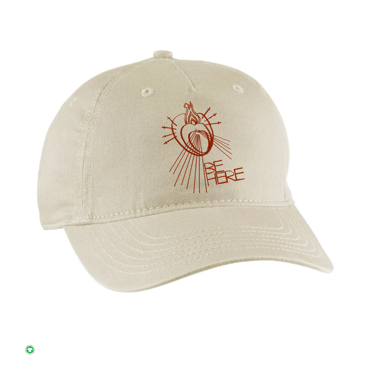 BE HERE Organic 5-Panel Unstructured Baseball Hat