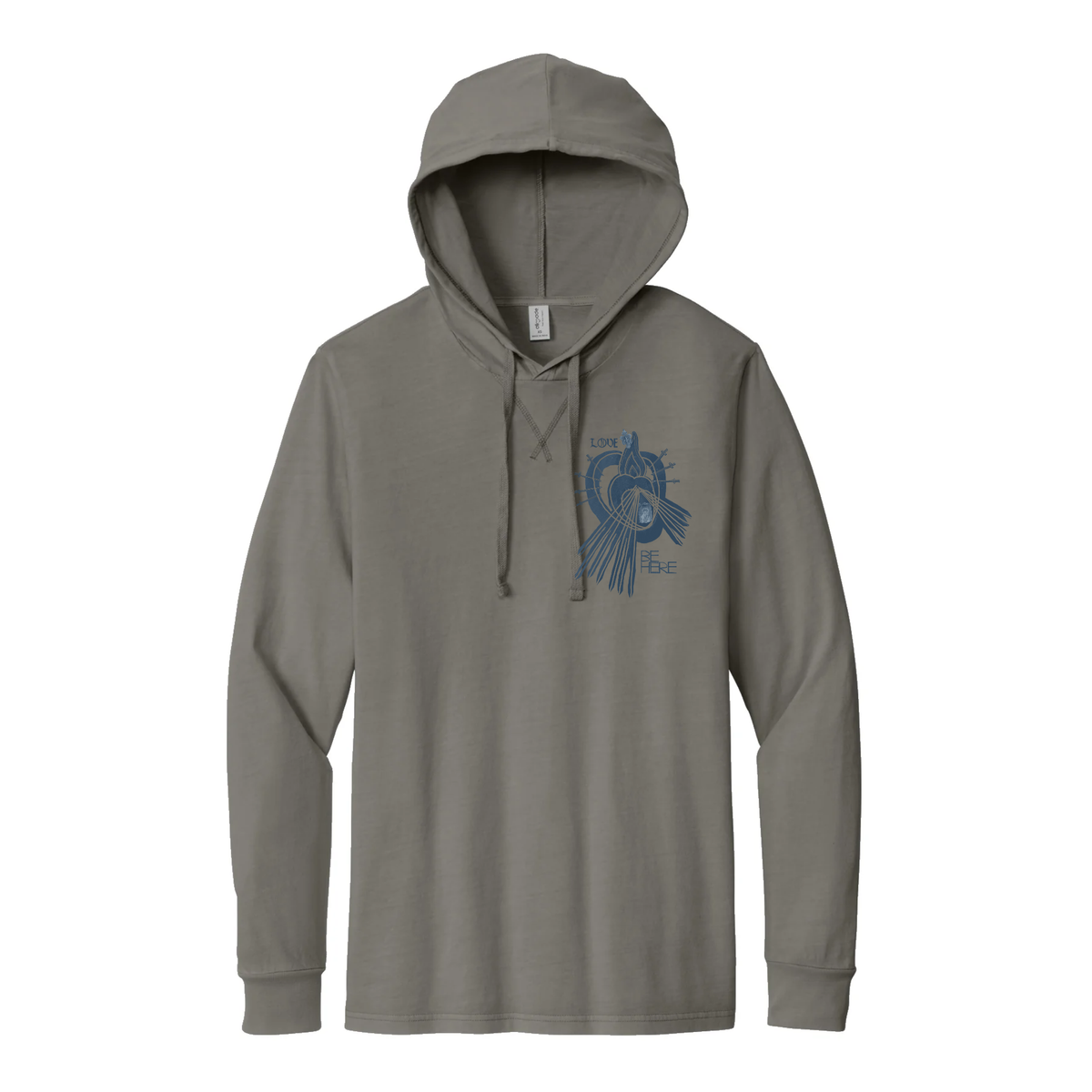 LOVE BE HERE Organic Cotton Mineral Dye Hoodie Tee