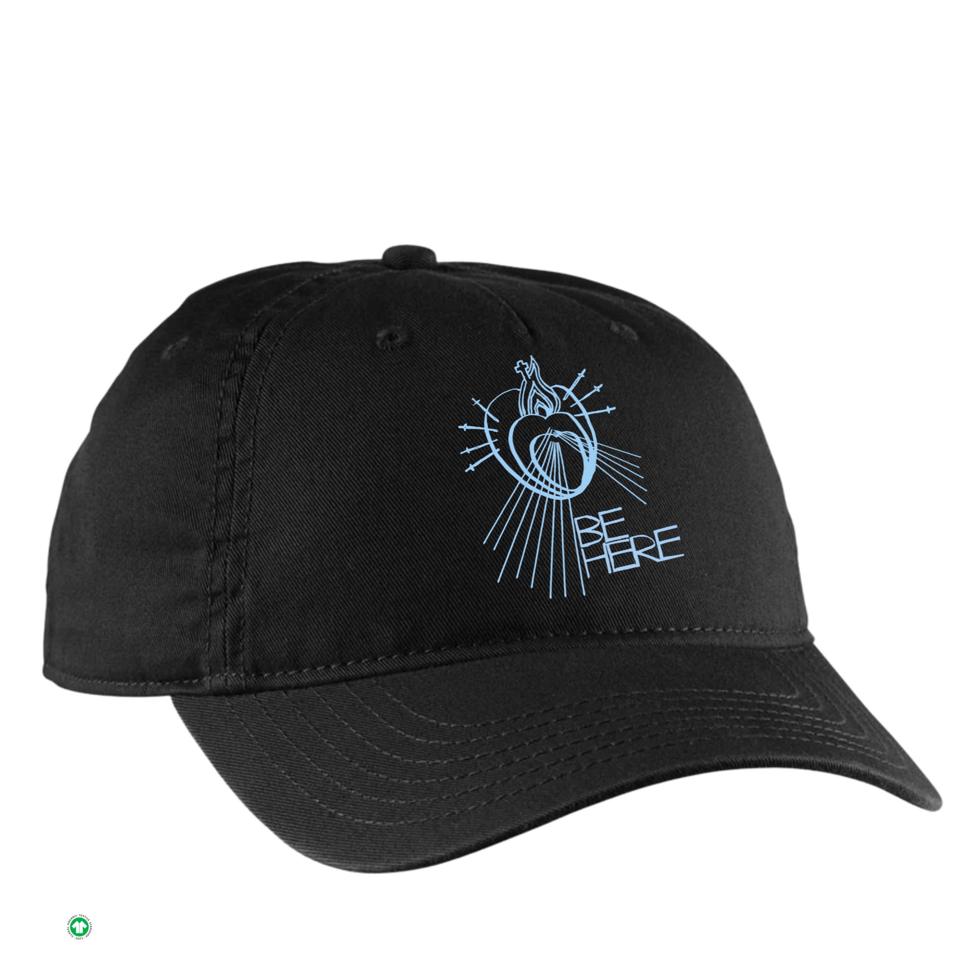 BE HERE Organic 5-Panel Unstructured Baseball Hat