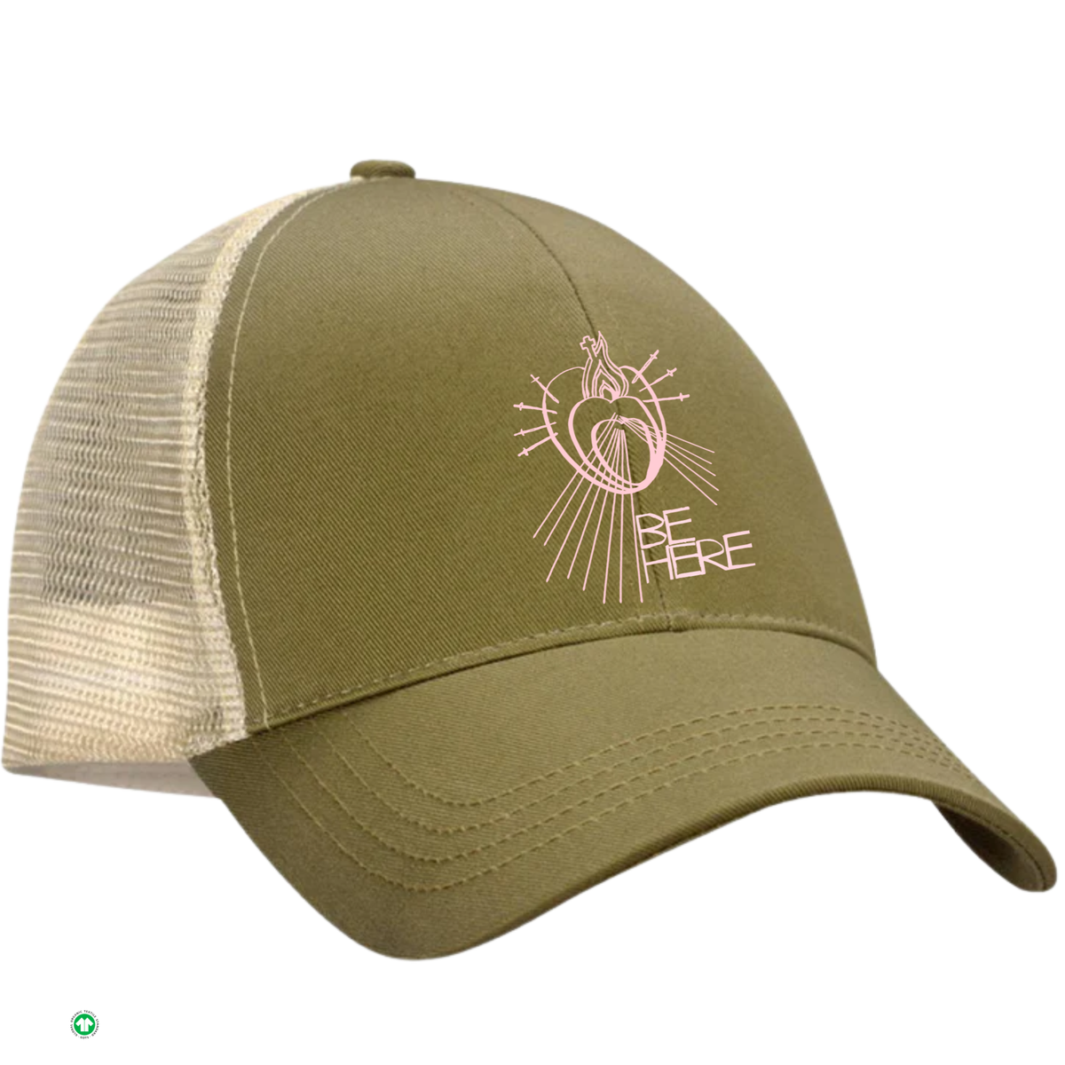 BE HERE Organic Trucker Hat 6-panel