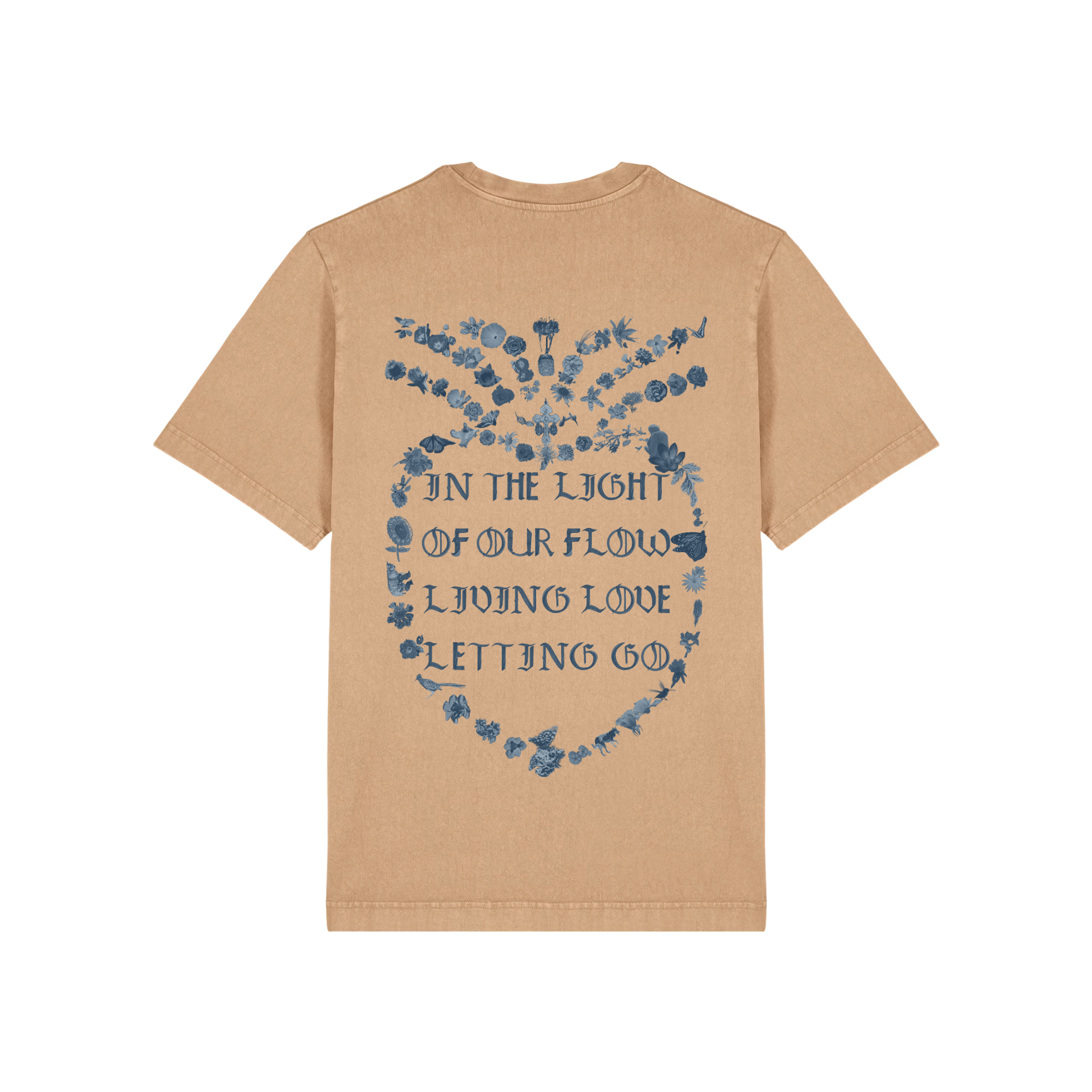 LOVE BE HERE Vintage Garment Dyed Freestyler Organic Heavyweight Tee