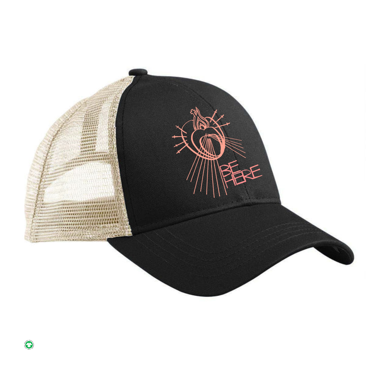 BE HERE Organic Trucker Hat 6-panel
