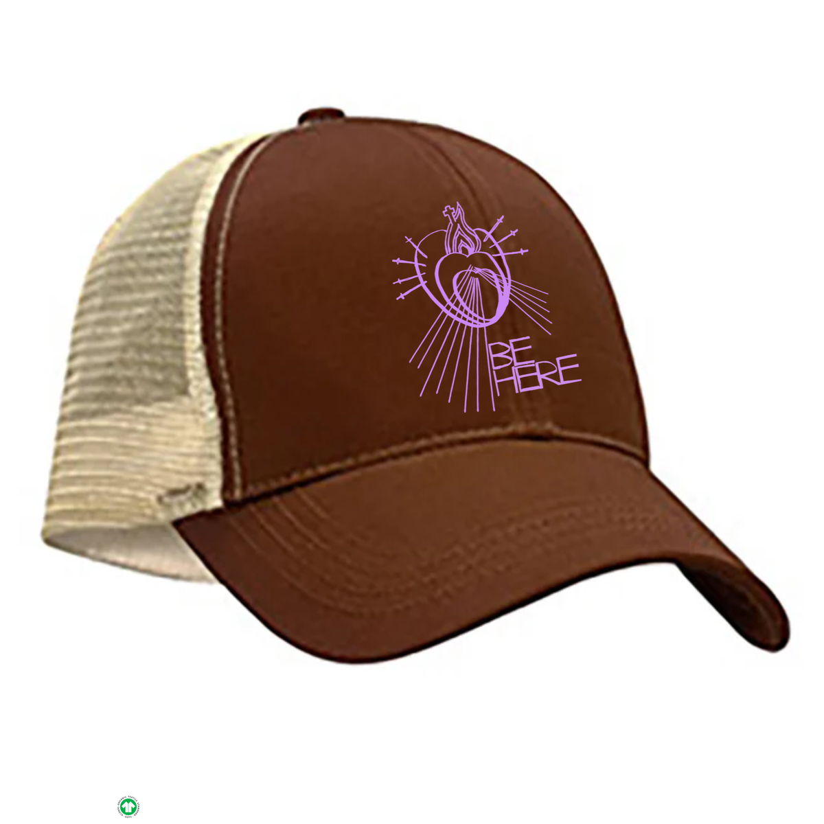 BE HERE Organic Trucker Hat 6-panel