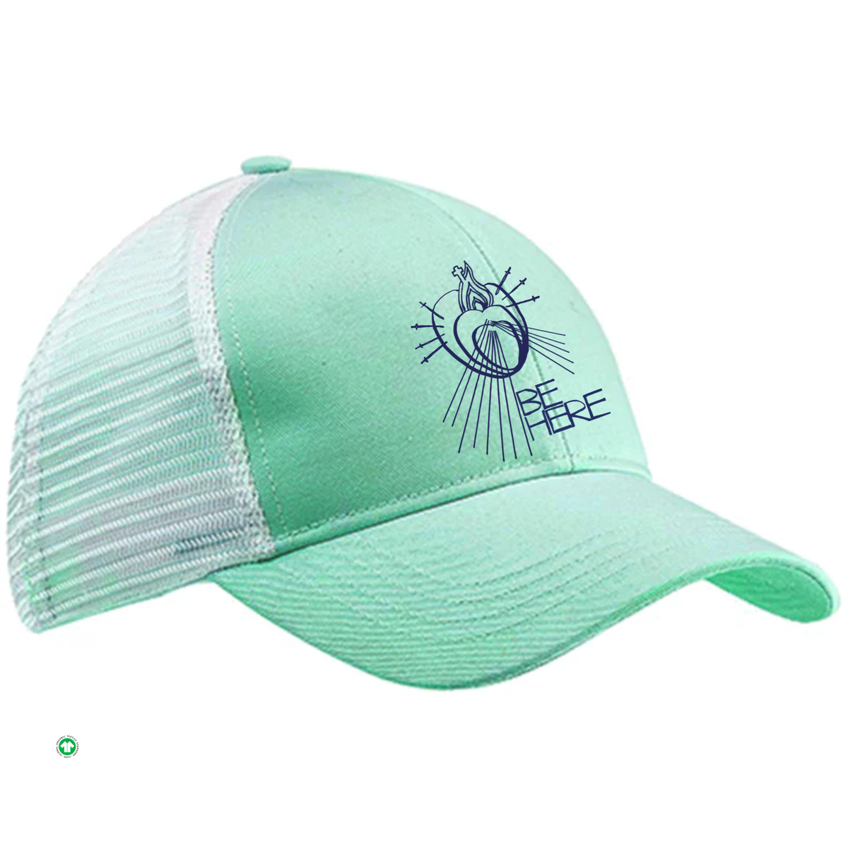 BE HERE Organic Trucker Hat 6-panel
