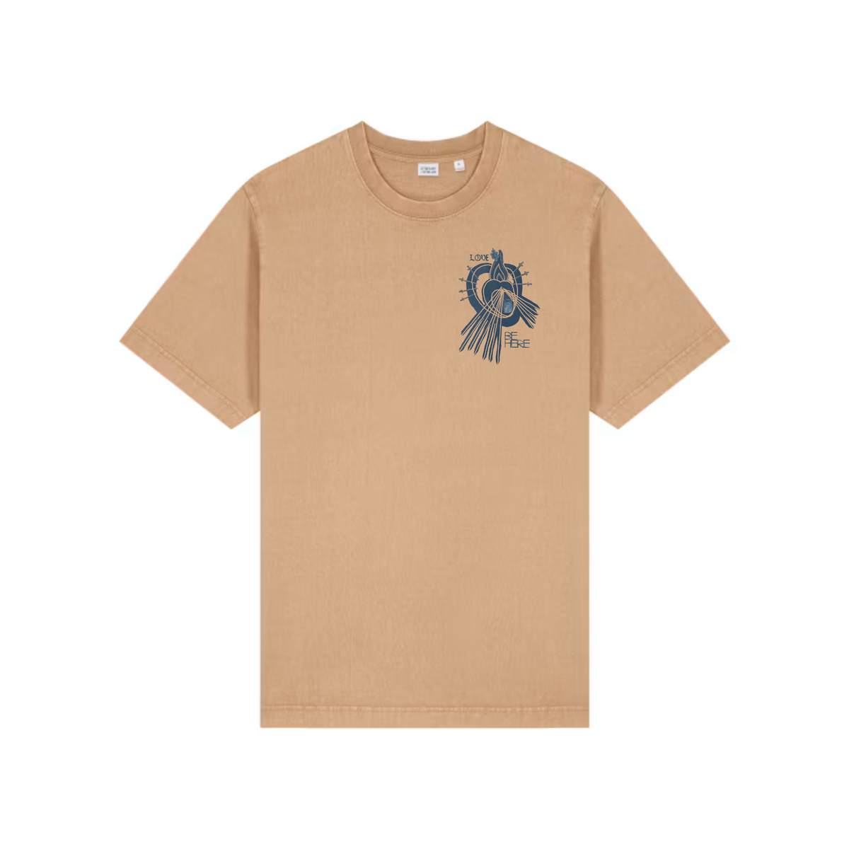 LOVE BE HERE Vintage Garment Dyed Freestyler Organic Heavyweight Tee
